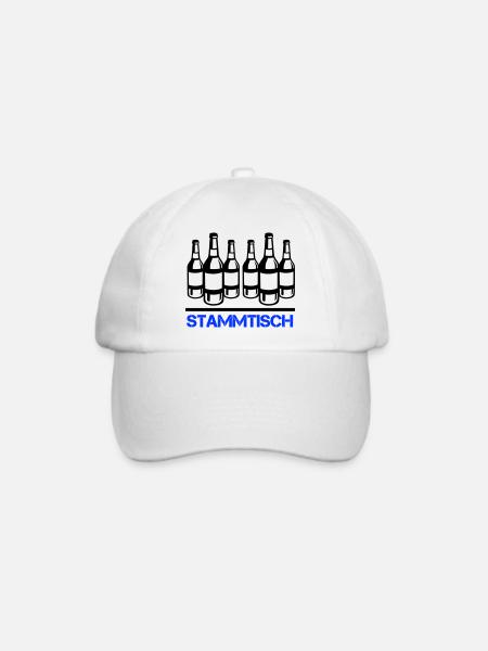 bierflasche stammtisch - Baseballkappe - Weiß/Weiß