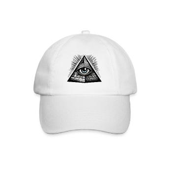 All sehendes Auge verschwörung illuminati geheim p - Baseballkappe - Weiß/Weiß - Vorne