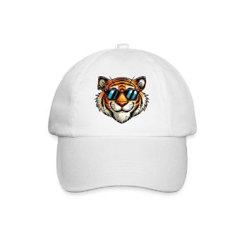 Tiger Sonnenbrille - Baseballkappe - Weiß/Weiß - Vorne
