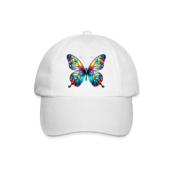 Schmetterling - Baseballkappe - Weiß/Weiß - Vorne