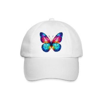 Schmetterling - Baseballkappe - Weiß/Weiß - Vorne