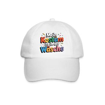 Mein Kostüm ist in der Wäsche - Baseballkappe - Weiß/Weiß - Vorne