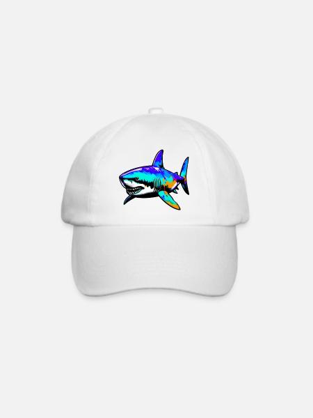 Hai - Baseballkappe - Weiß/Weiß