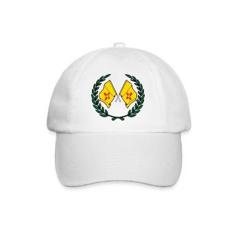 Fahnen USA New Mexico im Lorbeerkranz - Baseballkappe - Weiß/Weiß - Vorne
