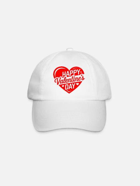 Alles Gute zum Valentinstag 2025 T-Shirt-Geschenk für ihn - Baseballkappe - Weiß/Weiß
