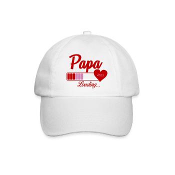 papa loading 2025 - Baseballkappe - Weiß/Weiß - Vorne