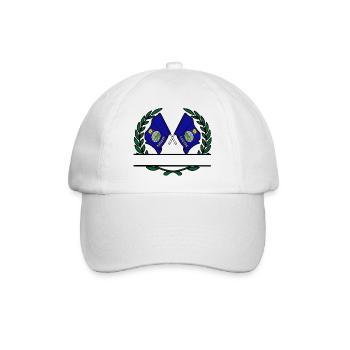 Fahnen USA Kansas Lorbeerkranz Banner - Baseballkappe - Weiß/Weiß - Vorne