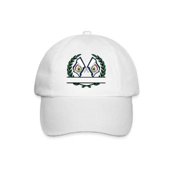 Fahnen USA West Virginia Lorbeerkranz Banner - Baseballkappe - Weiß/Weiß - Vorne