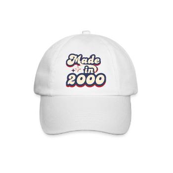 Hergestellt im Jahr 2000 Retro - Baseballkappe - Weiß/Weiß - Vorne