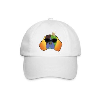 King Einstein - Baseballkappe - Weiß/Weiß - Vorne