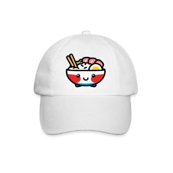 Sushi Bowl - Cute Asian Food Design - Baseballkappe - Weiß/Weiß - Vorne