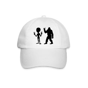 Familien-Silhouetten-Parade - Baseballkappe - Weiß/Weiß - Vorne