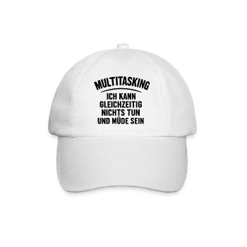 Multitasking - Baseballkappe - Weiß/Weiß - Vorne