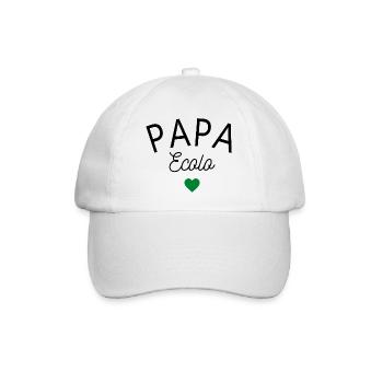 ECO DAD,Herz,Ökologie, Natur,Zitat,Satz - Baseballkappe - Weiß/Weiß - Vorne