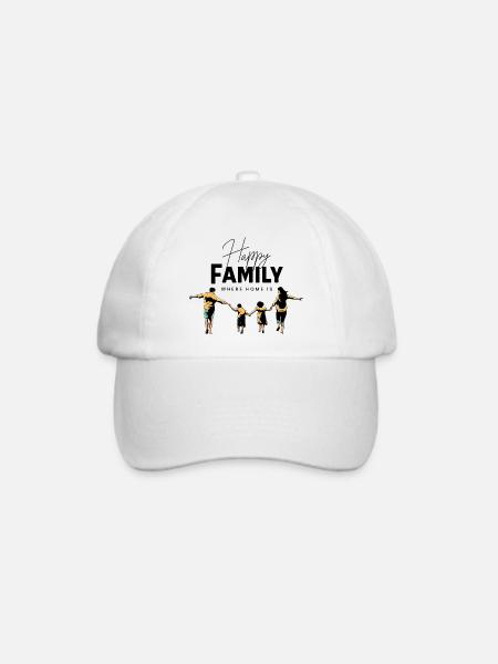 Familie - Baseballkappe - Weiß/Weiß