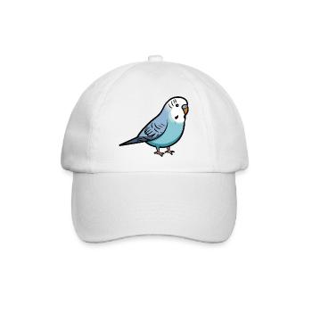 Blauer Sittich Vogelliebhaber - Baseballkappe - Weiß/Weiß - Vorne