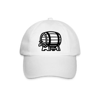 Bierfass Symbol Brauerei - Baseballkappe - Weiß/Weiß - Vorne