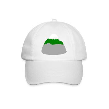 Minimalistische Gestaltung der Berglandschaft - Baseballkappe - Weiß/Weiß - Vorne