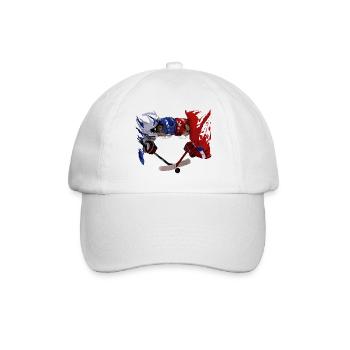 Eishockey Duell Blau Rot - Baseballkappe - Weiß/Weiß - Vorne