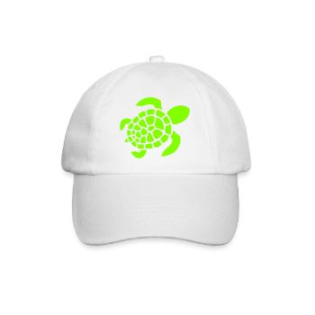 Schildkröte Logo Schildkrötenpanzer Muster Symbol - Baseballkappe - Weiß/Weiß - Vorne