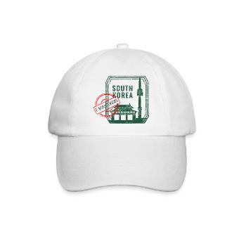 South Korea Souvenir – I Was There Design - Baseballkappe - Weiß/Weiß - Vorne