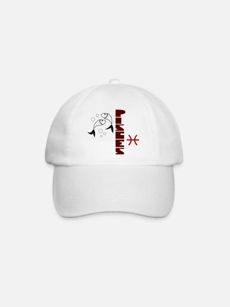 Fische Design von Cean - Baseballkappe - Weiß/Weiß