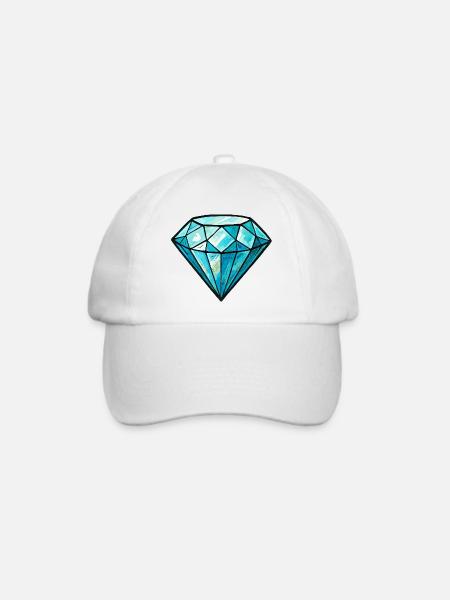 Wasserfarben Kristalldiamant - Baseballkappe - Weiß/Weiß