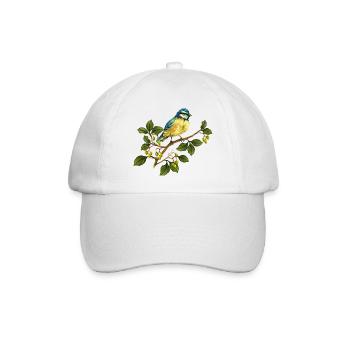 Bunter Vogel - Baseballkappe - Weiß/Weiß - Vorne