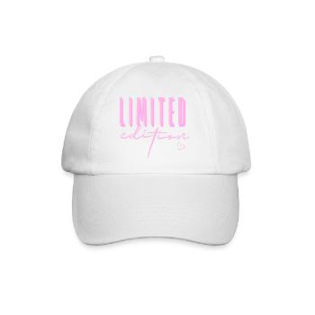 Limited Edition Pink Script | Streetwear Design - Baseballkappe - Weiß/Weiß - Vorne
