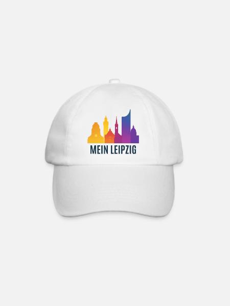 Leipzig Farbverlauf Skyline - Baseballkappe - Weiß/Weiß