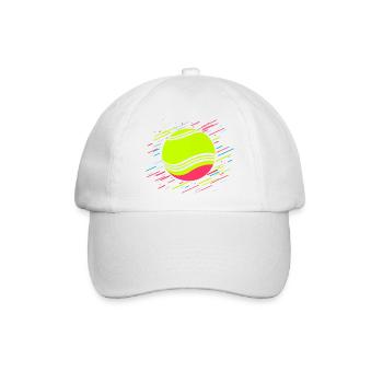 Tennisball Retrowave - Baseballkappe - Weiß/Weiß - Vorne