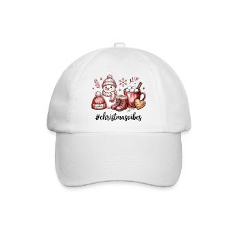 Winterzauber Weihnachtsvibes - Baseballkappe - Weiß/Weiß - Vorne