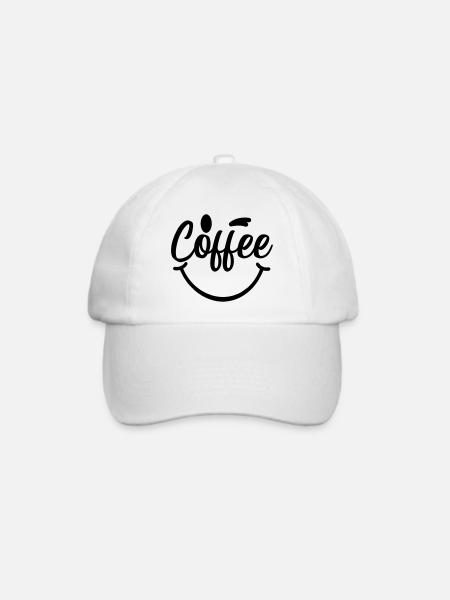 Coffee_Smile - Baseballkappe - Weiß/Weiß