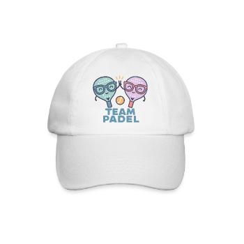 Duell Padel Freundliche Maskottchen Bunt - Baseballkappe - Weiß/Weiß - Vorne