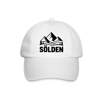 Sölden - Souvenir Design - Baseballkappe - Weiß/Weiß - Vorne