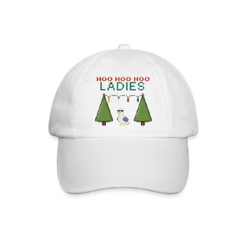 HooHooHoo Damen Pixel Weihnacht - Baseballkappe - Weiß/Weiß - Vorne