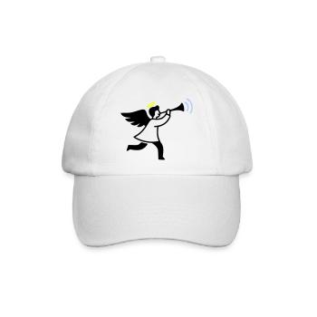 Engel mit Trompete - Baseballkappe - Weiß/Weiß - Vorne