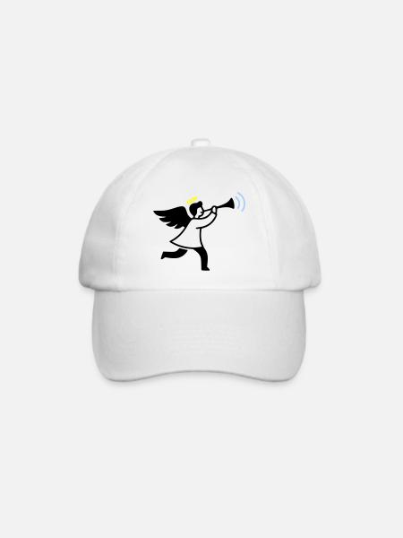 Engel mit Trompete - Baseballkappe - Weiß/Weiß