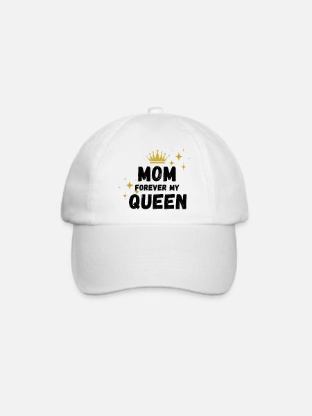 Mama, für immer, meine Königin - Baseballkappe - Weiß/Weiß