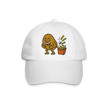 Potato Pooping - Baseballkappe - Weiß/Weiß - Vorne