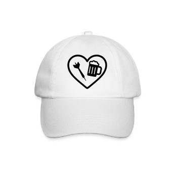 Heart Darts Bier - Baseballkappe - Weiß/Weiß - Vorne