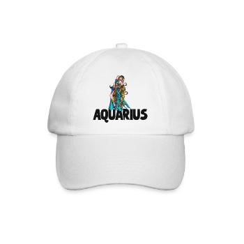 Wassermann-Jungfrau im Aqua-Flow - Baseballkappe - Weiß/Weiß - Vorne