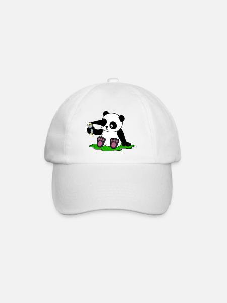 DIY-Panda - Baseballkappe - Weiß/Weiß