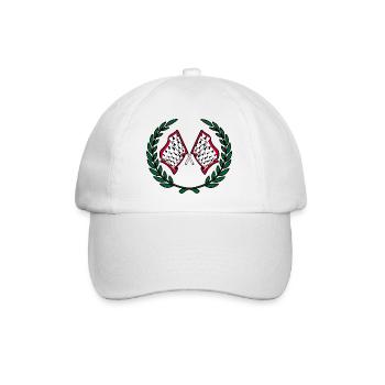 Limousin-Flaggen-Lorbeerkranz - Baseballkappe - Weiß/Weiß - Vorne