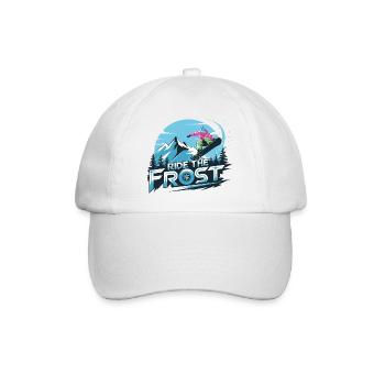  Ride The Frost Snowboard Motiv Für Snowboarder - Baseballkappe - Weiß/Weiß - Vorne