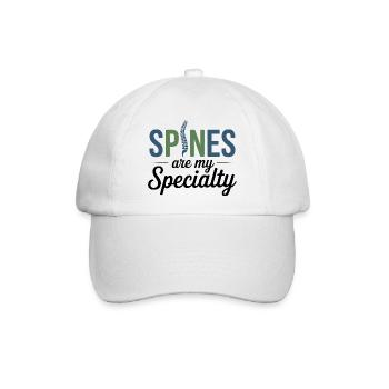 Die Entscheidungen für Chiropraktiker-Snaps sind meine Spezialität - Baseballkappe - Weiß/Weiß - Vorne