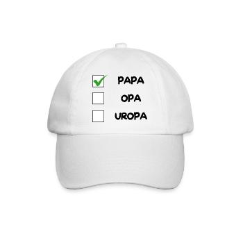PAPA Checkliste - Baseballkappe - Weiß/Weiß - Vorne