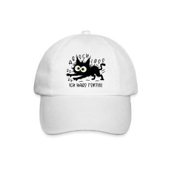 Abschluss 2026 Ich habe fertig Katze - Baseballkappe - Weiß/Weiß - Vorne