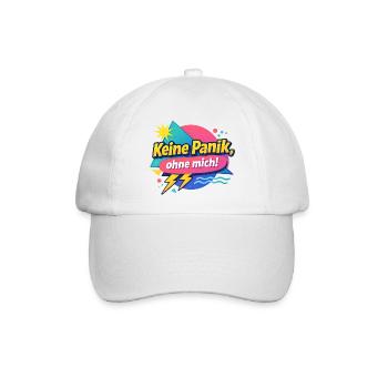 Keine Panik ohne mich! - Baseballkappe - Weiß/Weiß - Vorne