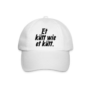 Et kütt wie et kütt - Et Kölsche Jrundjesetz §2 - Baseballkappe - Weiß/Weiß - Vorne